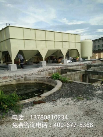 斜管沉淀器卸货及安装现场